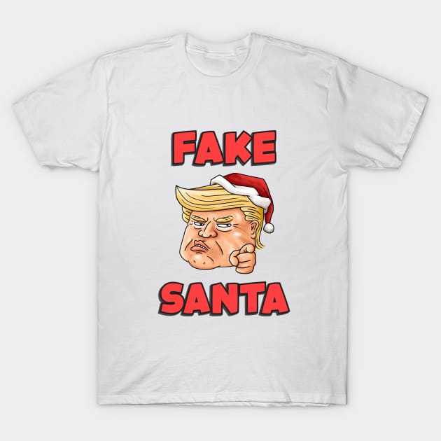 Christmas Trump Fake Santa T-Shirt by Takeda_Art